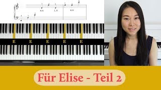 Fur Elise  Beethoven  SLOW BEGINNER PIANO TUTORIAL  SHEET MUSIC by Betacustic [upl. by Einttirb]