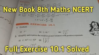 Chapter10 Ex101 Exponents and Powers  Class 8 Maths New Book [upl. by Kong283]