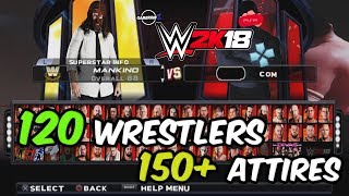 WWE 2K18 PSP AndroidPPSSPP  Final Roster for v177 [upl. by Brackett]