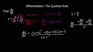 Differentiation  The Quotient Rule [upl. by Paz]