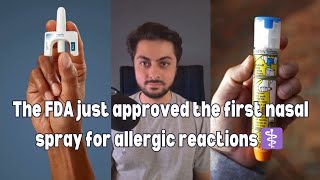 The FDA just approved the first nasal spray for allergic reactions ⚕️ allergy anaphylaxis [upl. by Bennett121]