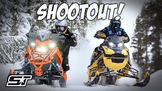 2024 TwoStroke Turbo Trail Sled SHOOTOUT Patriot Boost vs 850 Turbo R [upl. by Akinnej]