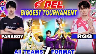 20 Cr Prizepool Biggest Tournament Of Pubg Mobile  PEL FALL All Teams And Format [upl. by Eeladnerb]