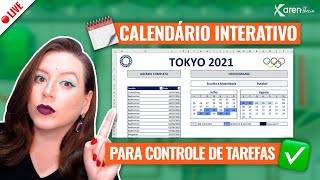 Live 234  Calendário Interativo para Controle de Projetos no Excel [upl. by Sloane]