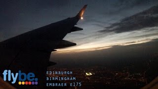 Timelapse Flight Edinburgh to Birmingham Flybe Embraer E175 GoPro [upl. by Chan]