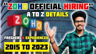 Zoho bulk hiring for software developer  zoho off campus drive 2023  Zoho Interview Process [upl. by Ainahs]