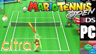 3DS Mario Tennis Open on PC CITRA custom build emulator HD gameplay [upl. by Dupaix]