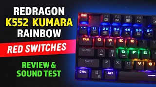 Review Redragon K552 Rainbow Mechanical Keyboard with Sound Test Red Switches [upl. by Issak]