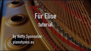 Für Elise  Beethoven  EASY Piano Tutorial [upl. by Ennavoj751]