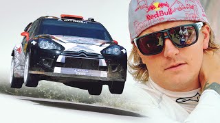 Kimi Räikkönen rallying with Citroen DS3 WRC car in Rallye Deutschland 2011 SS2 [upl. by Antipus]