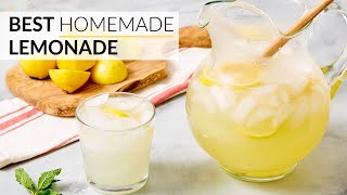 BEST HOMEMADE LEMONADE RECIPE [upl. by Eannej]