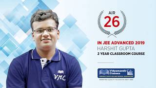 Success story of Harshit Gupta AIR 26 in JEE Advanced 2019 [upl. by Lledal94]