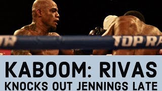 KABOOM OSCAR RIVAS KOs BRYANT JENNINGS IN THE 12TH ROUND [upl. by Ahsinam]