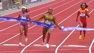 Insane 100m  Elaine Thompson Herah VS ShaCarri Richardson Women 100m Pre Classic 2024 [upl. by Maloney]