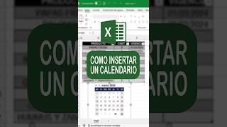 COMO INSERTAR UN CALENDARIO EN EXCEL Excel Exceltips Exceltutorial Shorts Youtubeshorts Short [upl. by Hiller648]