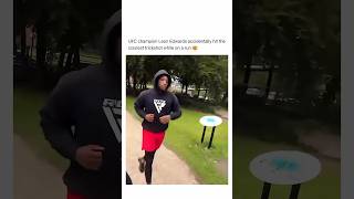 UFC champion Leon Edwards accidentally hit the craziest trickshot while on a run [upl. by Ityak]