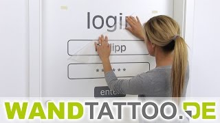 Wandtattoo auf Tür anbringen  Anleitung für Wandtattoos auf Türen [upl. by Renwick491]