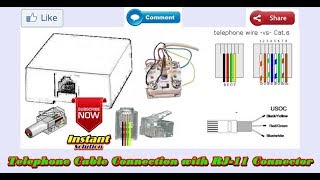 How To Make a Telephone Cable Crimping  Cat 6 Connection  RJ11 in Hindi\Urdu [upl. by Asta160]