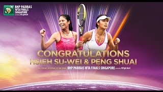 Hsieh SuWei amp Peng Shuai Qualify For 2014 WTA Finals [upl. by Auqenaj]