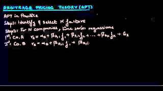 Arbitrage Pricing Theory APT Tutorial on Implementation [upl. by Namielus]