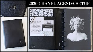 2020 CHANEL PLANNER SETUP  Chanel Camellia Desk Agenda [upl. by Cila587]