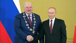 ПОЛНАЯ ВЕРСИЯ Путин вручил Лукашенко орден Андрея Первозванного  Кремль октябрь 2024 [upl. by Lytle]