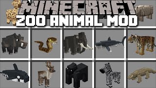 Minecraft TAME AND BUILD A ZOO WITH ANIMALS MOD  DANGEROUS PLUS CREATURES  Minecraft Mods [upl. by Alvy]