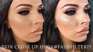 HUDA BEAUTY FAUX FILTER FOUNDATION amp PRIMER REVIEW 10 HOUR WEAR TEST  OILY SKIN amp DRY SKIN [upl. by Atsirak]