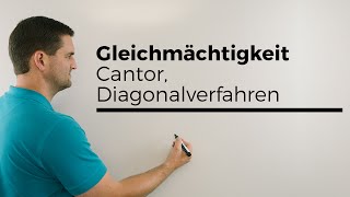 Gleichmächtigkeit Cantor Diagonalverfahren Diagonalargumente Mengen  Mathe by Daniel Jung [upl. by Gnaoh]