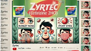 Zyrtec Fast Allergy Relief for Sneezing Itchy Eyes amp Runny Nose 🤧🌬😪 [upl. by Atcele]