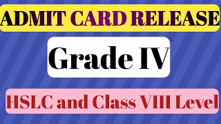 Admit Card release Grade IV [upl. by Eniledam]