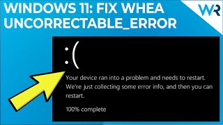 whea uncorrectable error windows 1110  Whea Uncorrectable Error [upl. by Hornstein]