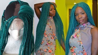 How To Braided Crochet Wig  FeedIn Braids With Box Braids  Colored Braids [upl. by Neeloj]