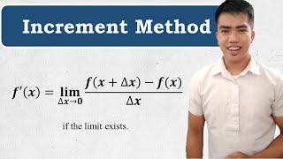 Finding the Derivatives Increment MethodBasic Calculus [upl. by Nillad]