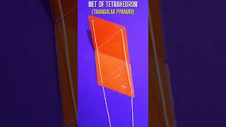 Net of a Tetrahedron  Triangular Pyramid  Pull Up Nets  tetrahedron math maths [upl. by Arotak]