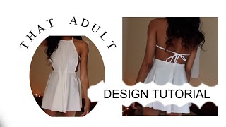 DIY Halter Skater Dress  ThatAdult [upl. by Ruffi]