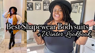 Shapermint Long amp ShortSleeve ShapingBodysuits Review amp Try On  Winter Plus Size Lookbook [upl. by Nyltac]