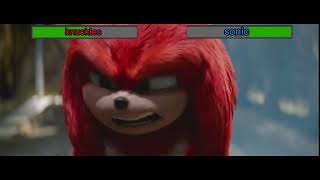 Knuckles vs Sonic Sonic the hedgehog 2 movie [upl. by Adallard51]