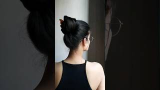 Easy one sided Bun Hairstyle Lookhairstyle fashion shorts viral beauty hairhacks [upl. by Jemine]