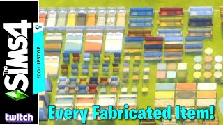 EVERY Fabricated  Crafted Item in Eco Lifestyle Expansion  The Sims 4 Twitch Replay [upl. by Egroj735]