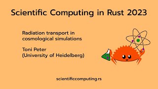 Toni Peter  Radiation transport in cosmological simulations [upl. by Loftis797]