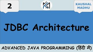 JDBC Architecture Hindi  AJP  Kaushal Madhu [upl. by Gardner]