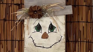 Scarecrow from scrap wood  super easy and cute  DIY  Timelapse [upl. by Innavoig]