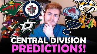 My Predictions For The 20212022 NHL Central Division [upl. by Yelreveb]