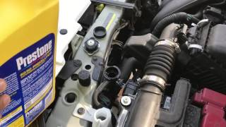 HOW TO DO A Quick Coolant Flush on Nissan Versa Note 2015 [upl. by Aivatahs537]