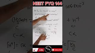 KST MedJee  Equilibrium chemistry class 11  NEET PYQ  Class 11 chemistry  ionic equilibrium [upl. by Iahc]