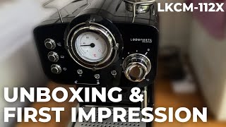 Lebensstil Kollektion LKCM 112X Espresso Machine Unboxing amp First Impression [upl. by Osicran1]