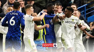 Chelsea and Leeds players brawl at fulltime after late penalty 😳🍿 [upl. by Henrie274]