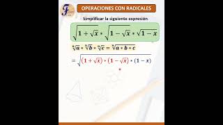 Operaciones con Radicales aplicación de propiedades de la radicación [upl. by Burwell]