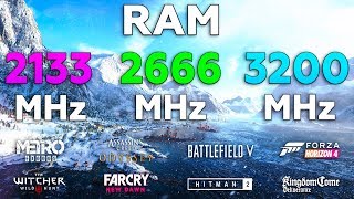 2133MHz vs 2666MHz vs 3200MHz RAM Test in 8 Games [upl. by Acinimod]